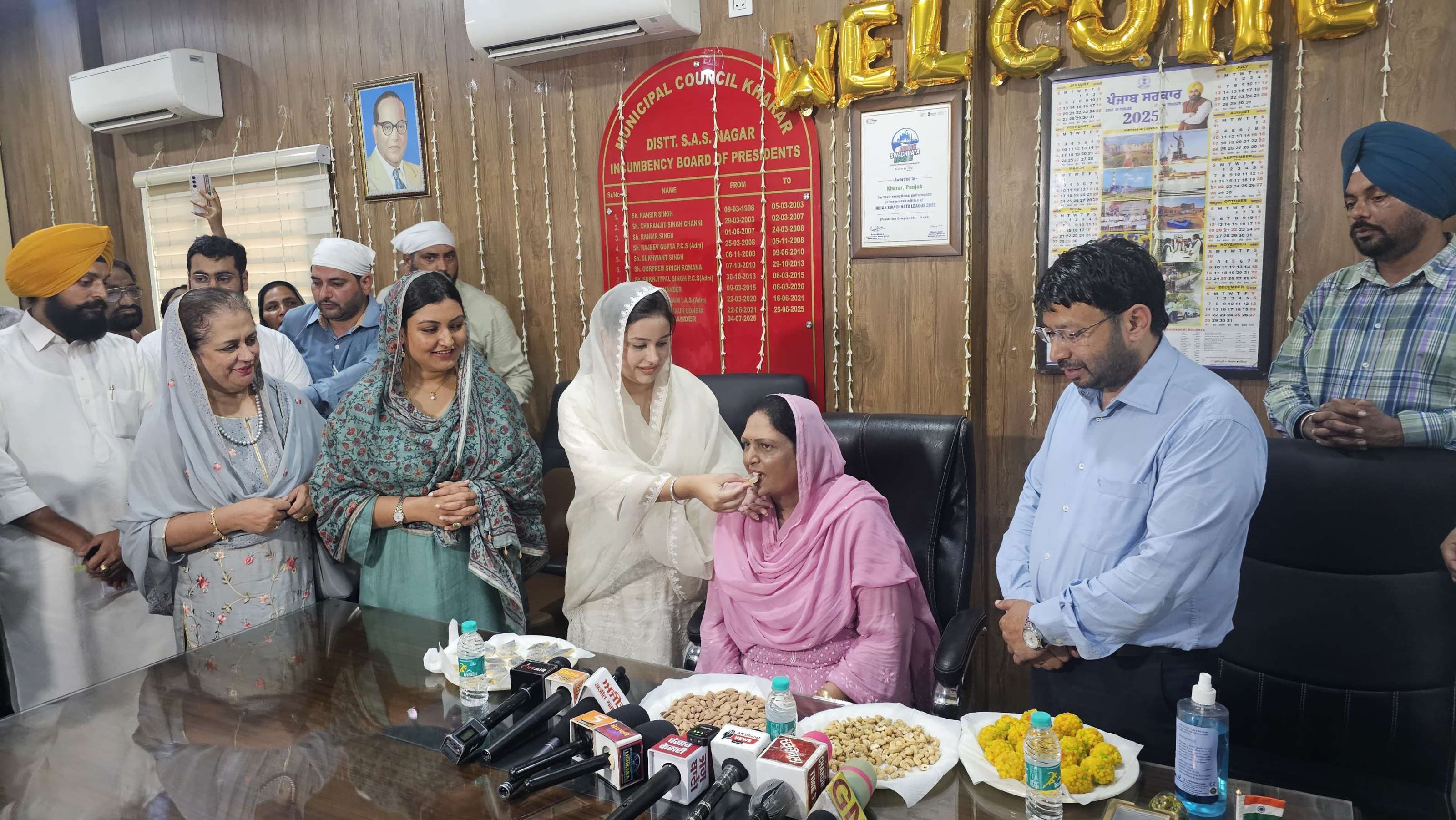 Mrs. Anju Chander took over as President, Municipal Council Kharar.